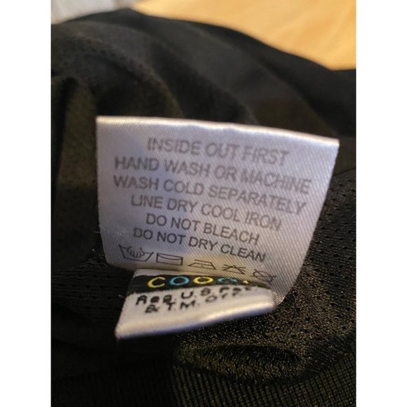 Men's Black Full Zip Coogi Signature Bomber Patch Jacket Coat Size XL Satin Feel - Picture 14 of 15